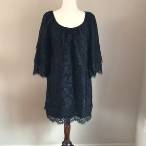Leifsdottir Black lace cocktail dress size 10